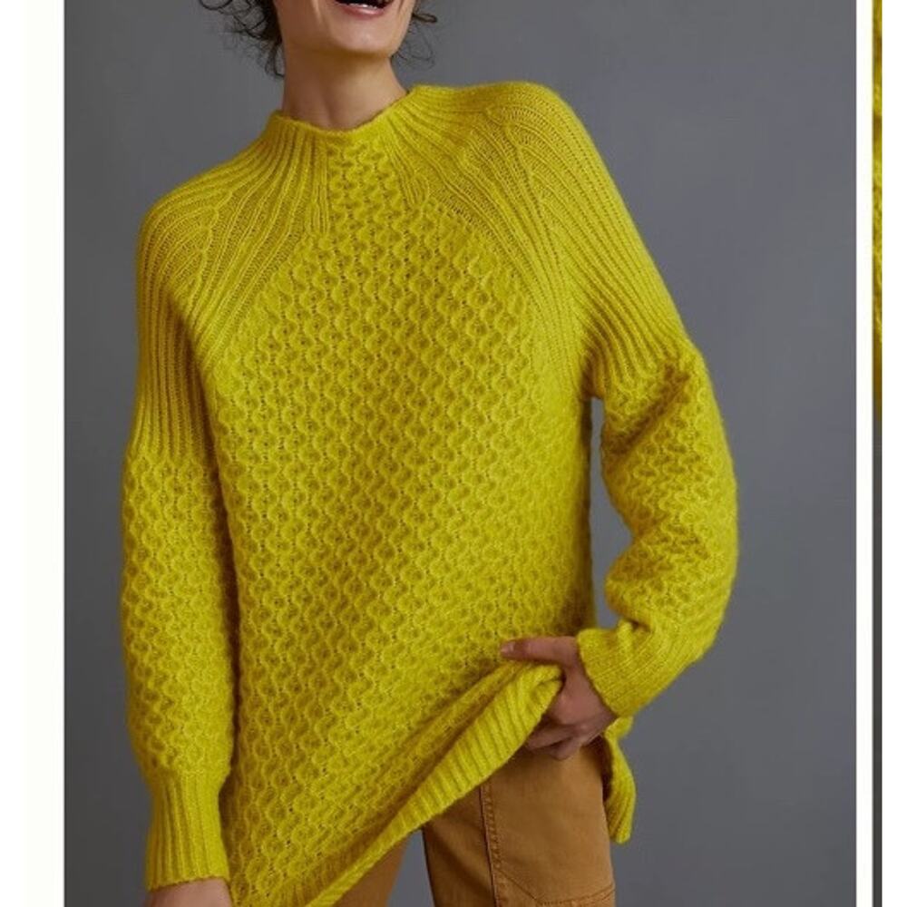 Anthropologie Yellow Sweater